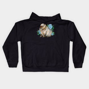 Capybara with Water Hyacinth Kids Hoodie